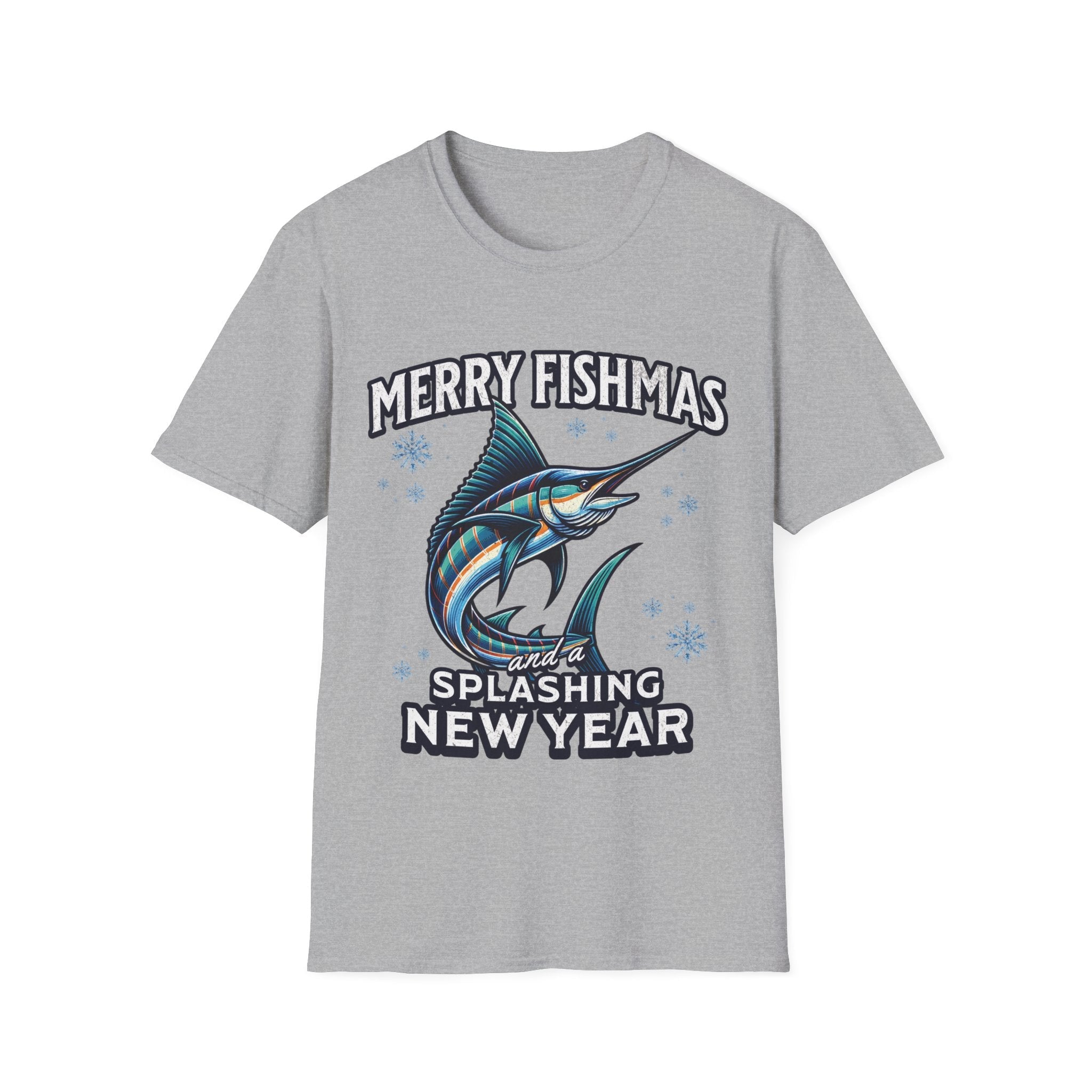 Merry Fishmas And A Splashing New Year Fishing T-Shirt - Style Circus