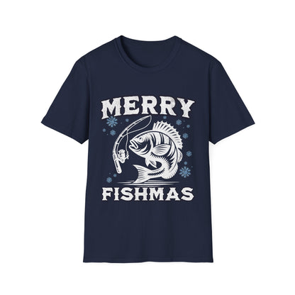 Merry Fishmas Christmas Fishing T-Shirt - Style Circus