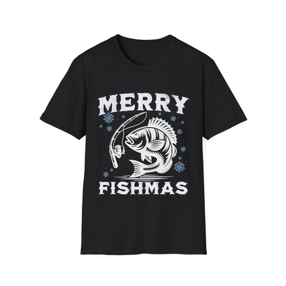 Merry Fishmas Christmas Fishing T-Shirt - Style Circus