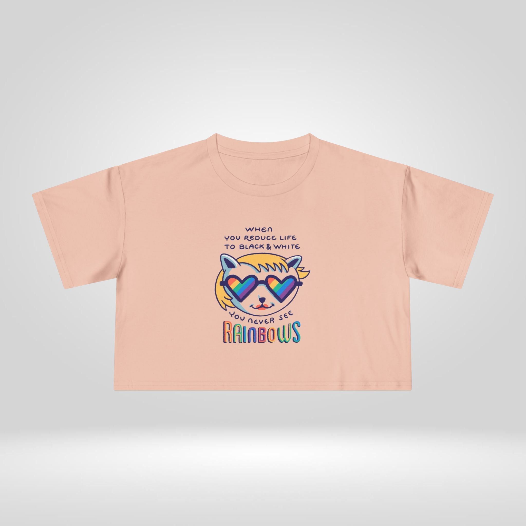 Never See Rainbows Crop Tee - Style Circus