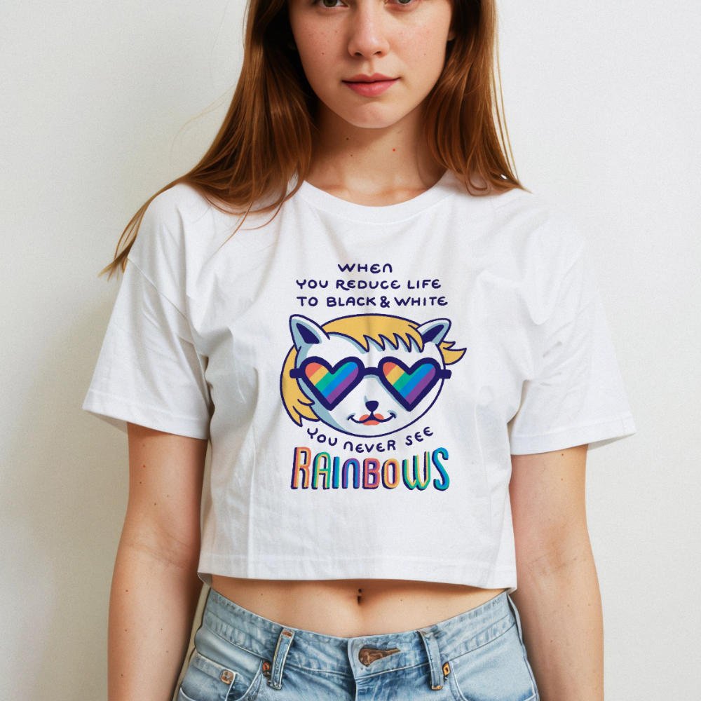 Never See Rainbows Crop Tee - Style Circus