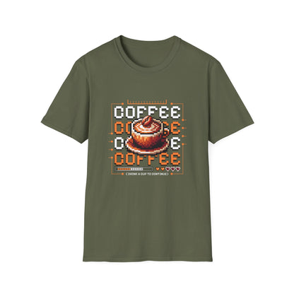 Pixel Coffee Game Unisex T-Shirt