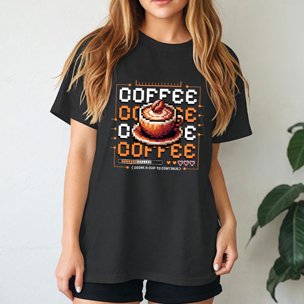 Pixel Coffee Game Unisex T-Shirt