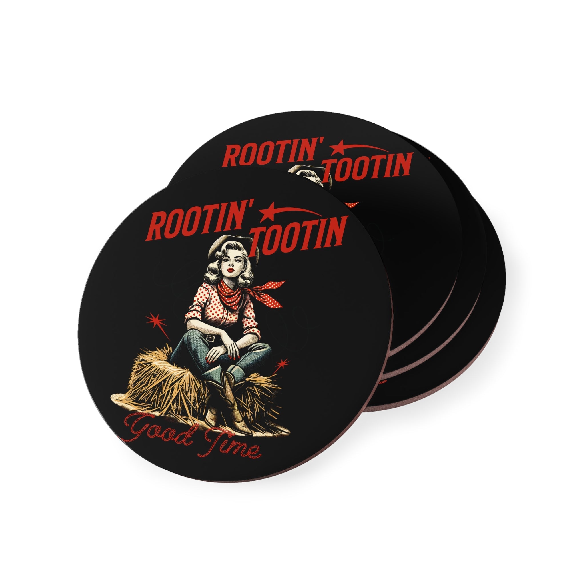 Rootin Tootin Good Time Drink Coasters