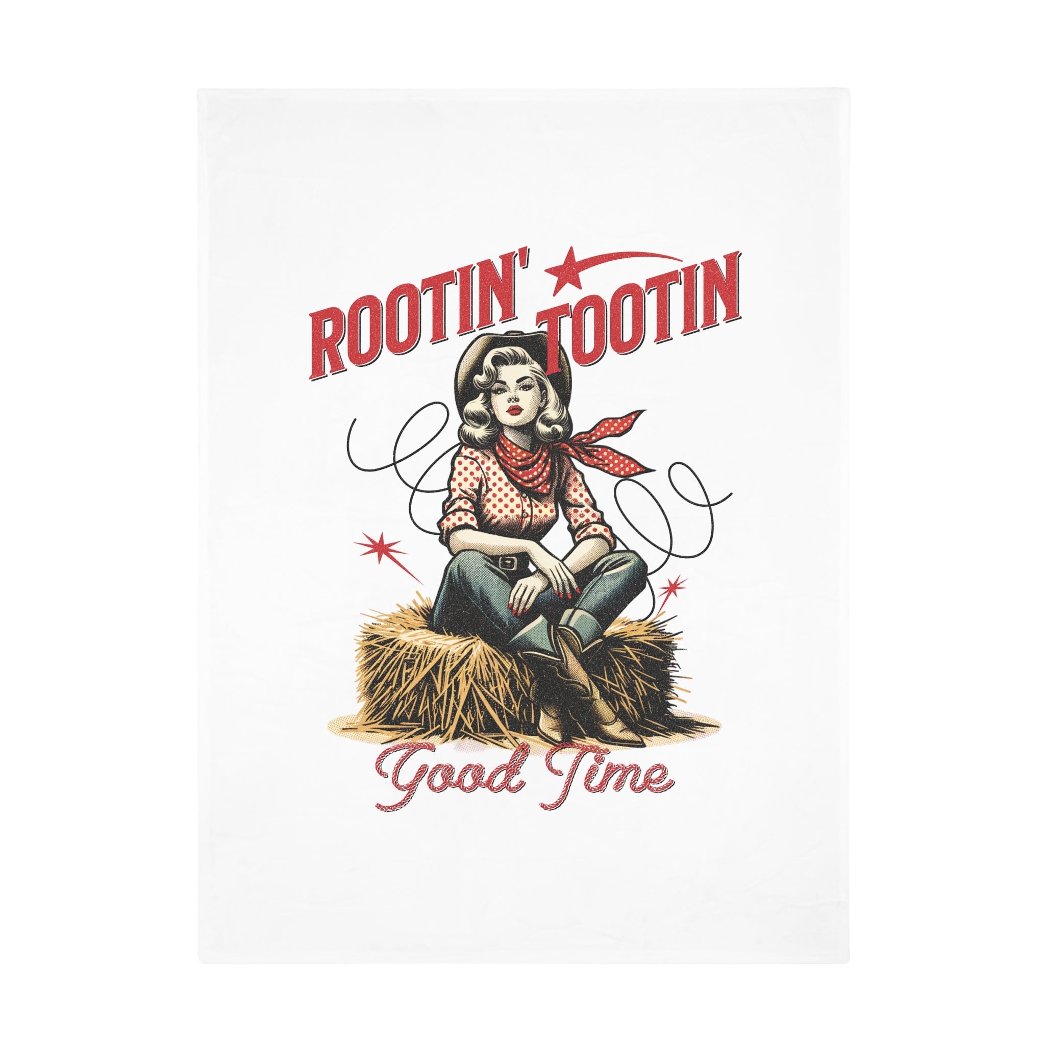 Rootin' Tootin' Good Time White Throw Blanket