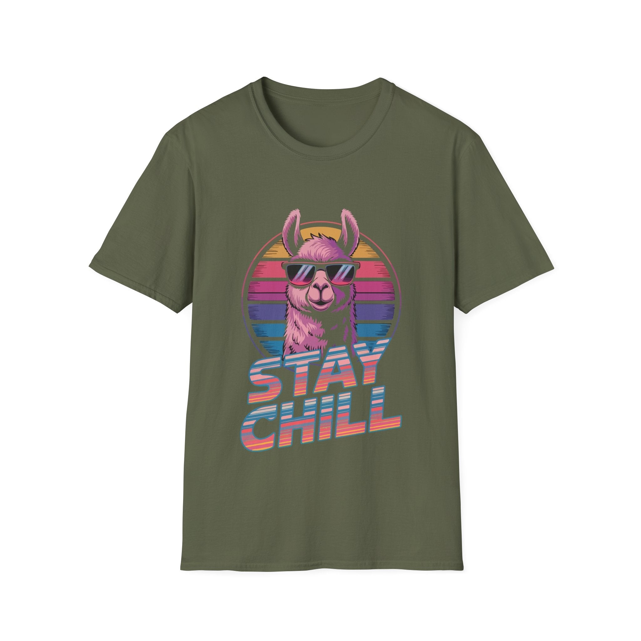 Stay Chill Llama Retro T-Shirt - Style Circus