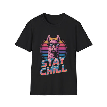 Stay Chill Llama Retro T-Shirt - Style Circus