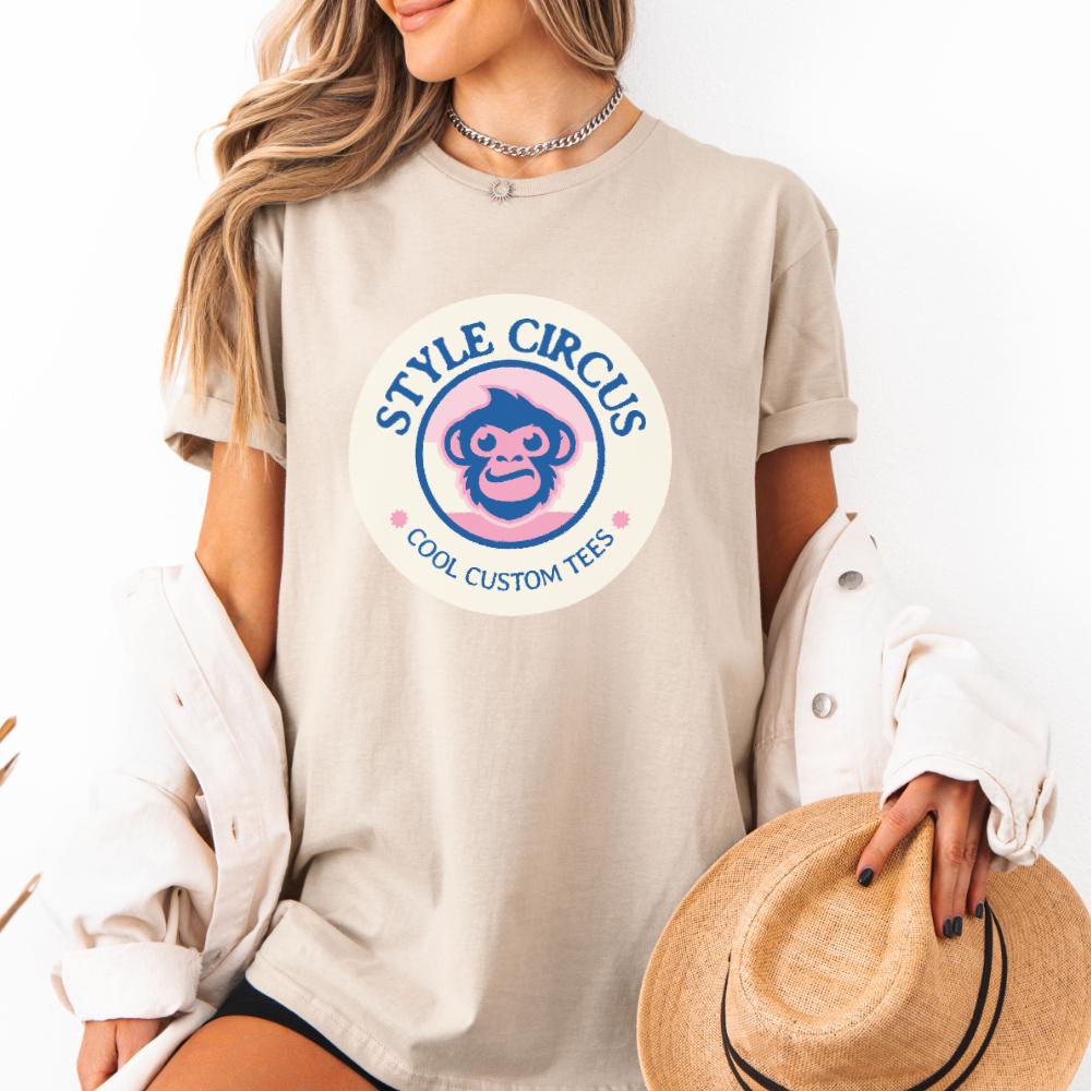 Style Circus Pink Monkey Badge T-Shirt