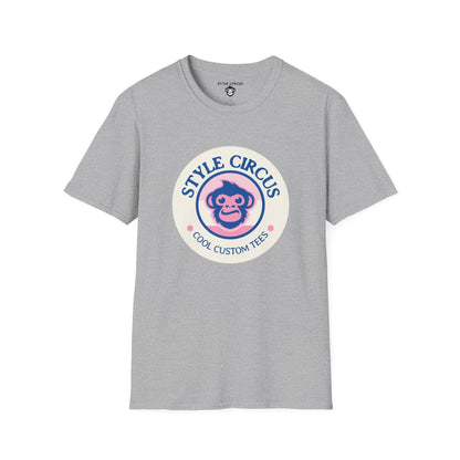 Style Circus Pink Monkey Badge T-Shirt