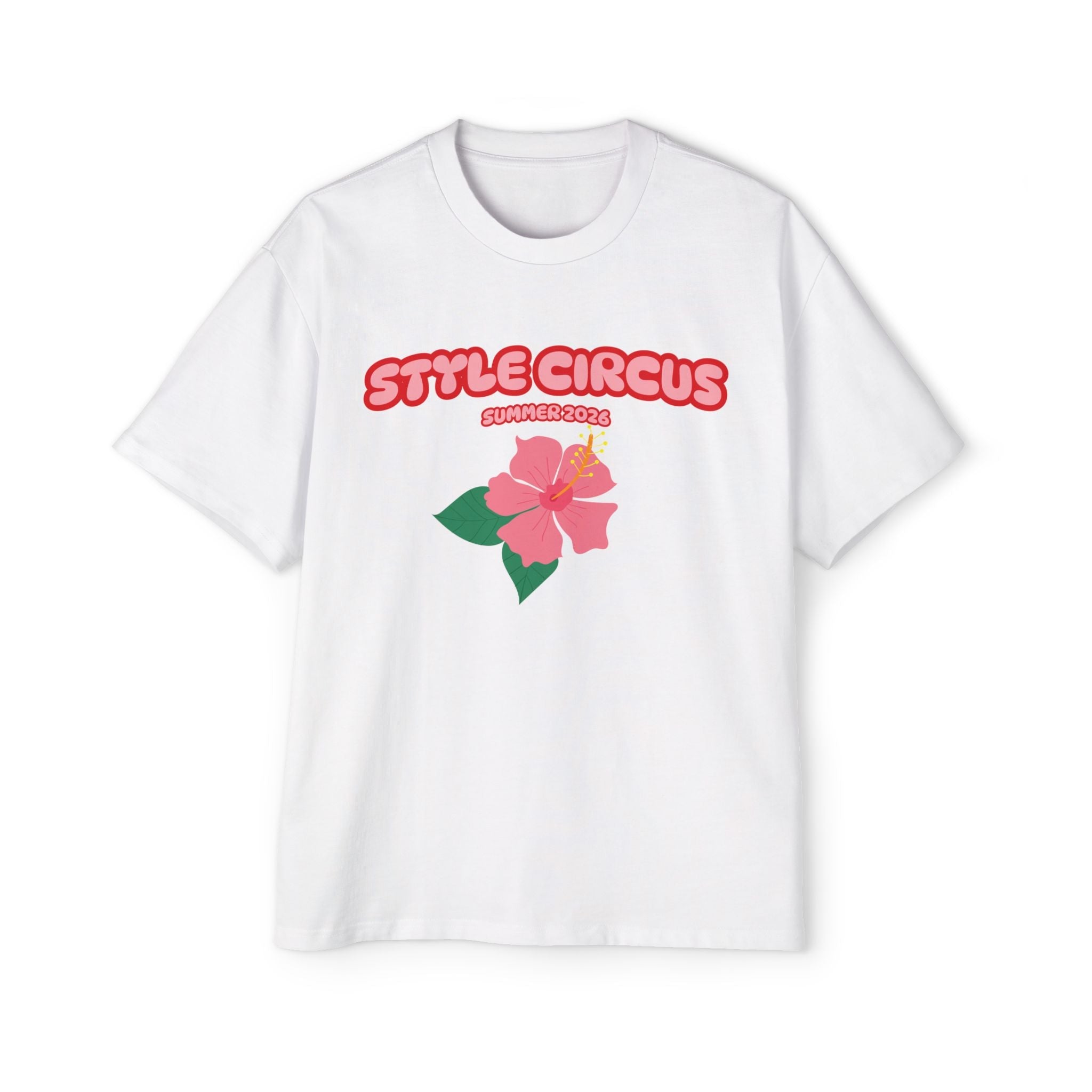 Style Circus Summer Hibiscus Oversized Tee