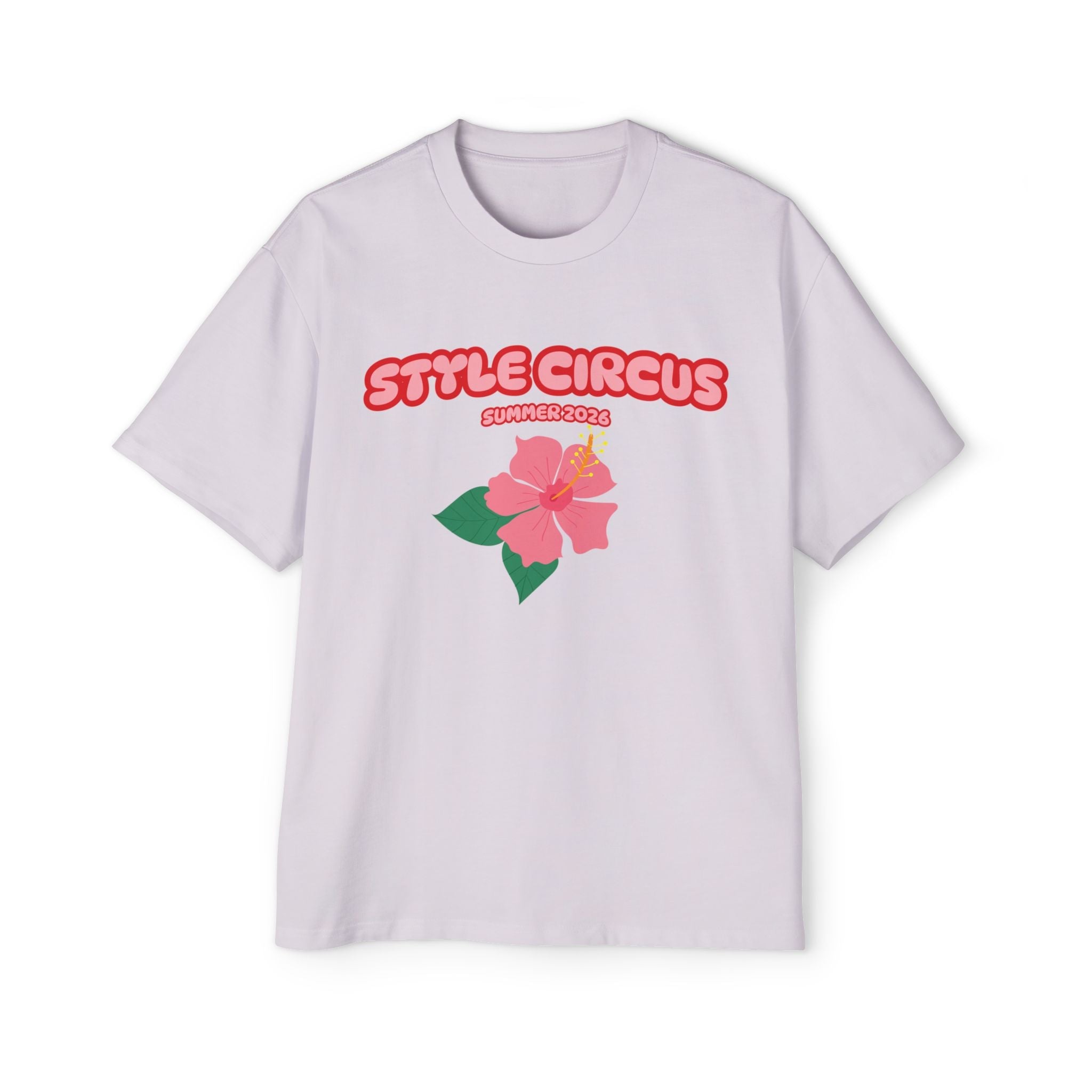 Style Circus Summer Hibiscus Oversized Tee
