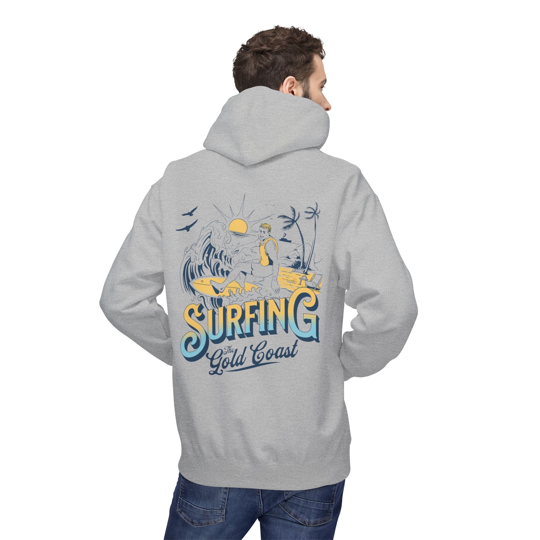 Surfing The Gold Coast Unisex Hoodie - Style Circus