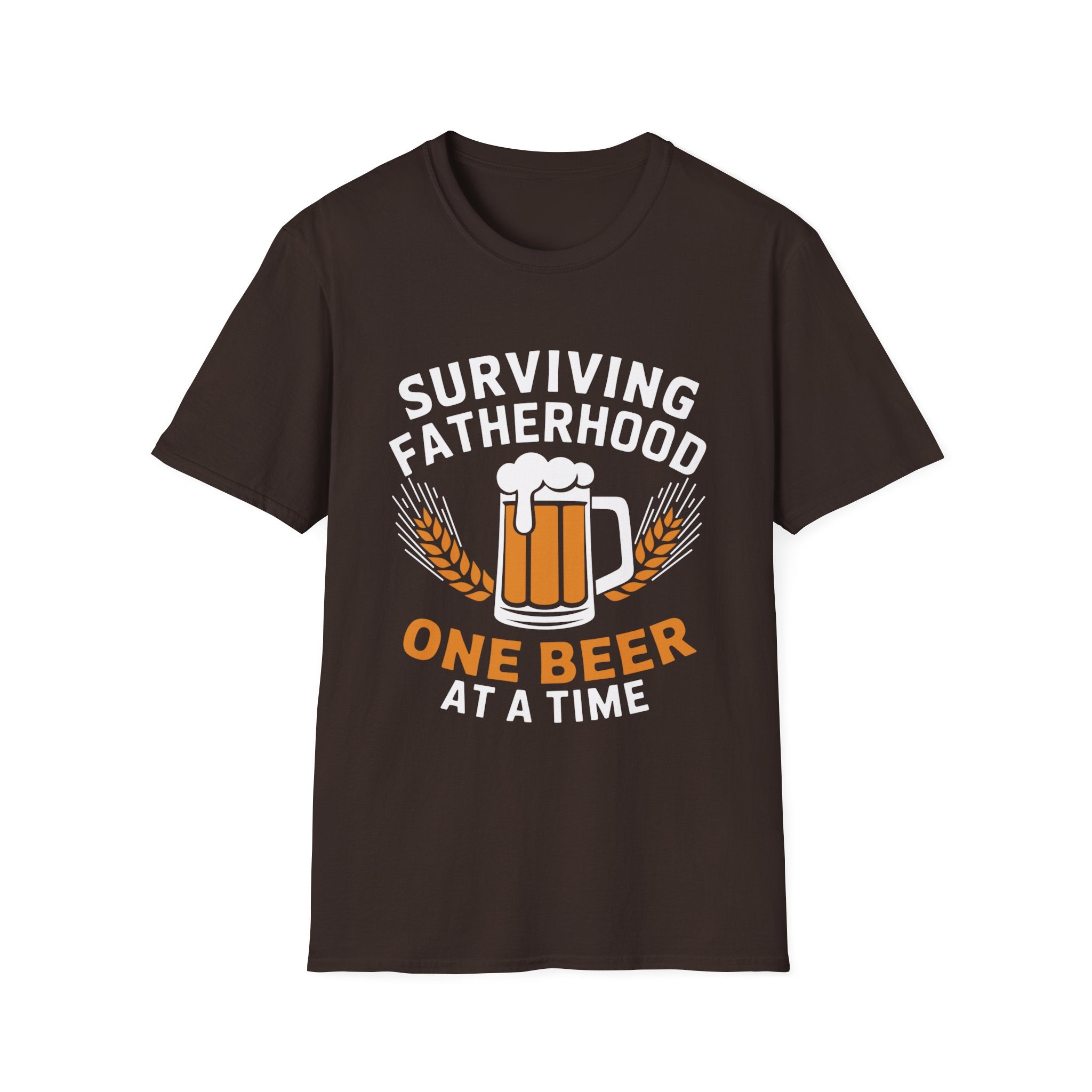 Surviving Fatherhood One Beer At A Time Funny Custom T-Shirt - Style Circus