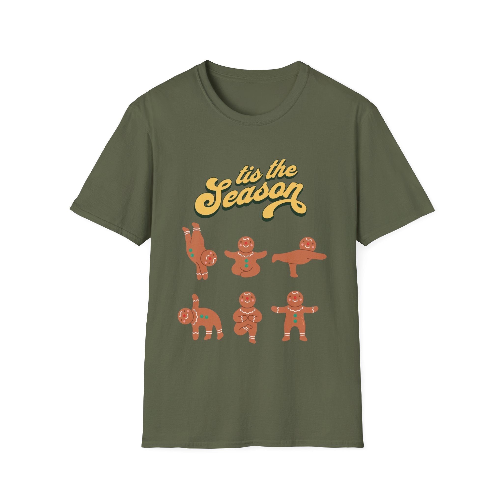 Tis The Season Christmas Gingerbread Man Fitness Custom T-Shirt - Style Circus