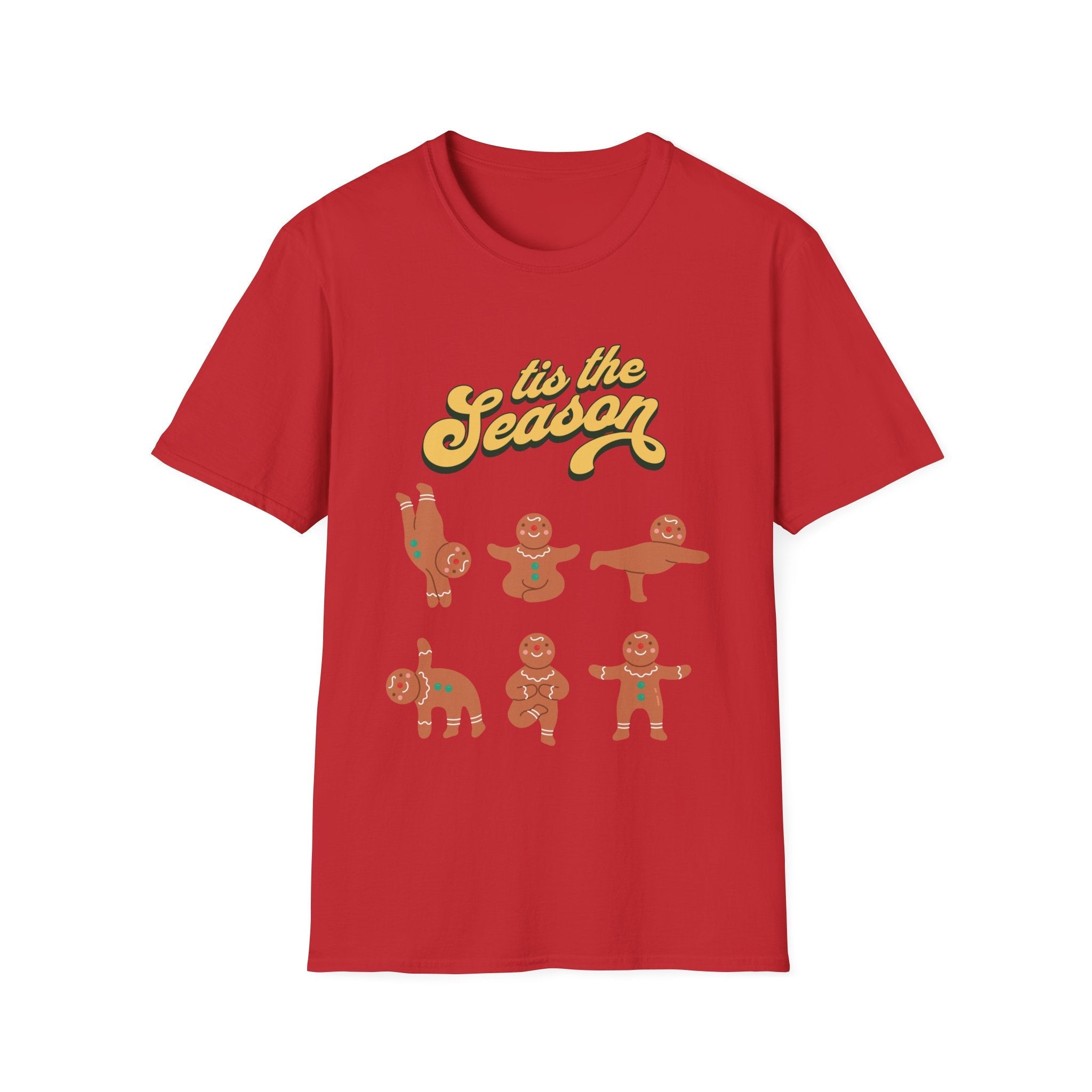 Tis The Season Christmas Gingerbread Man Fitness Custom T-Shirt - Style Circus