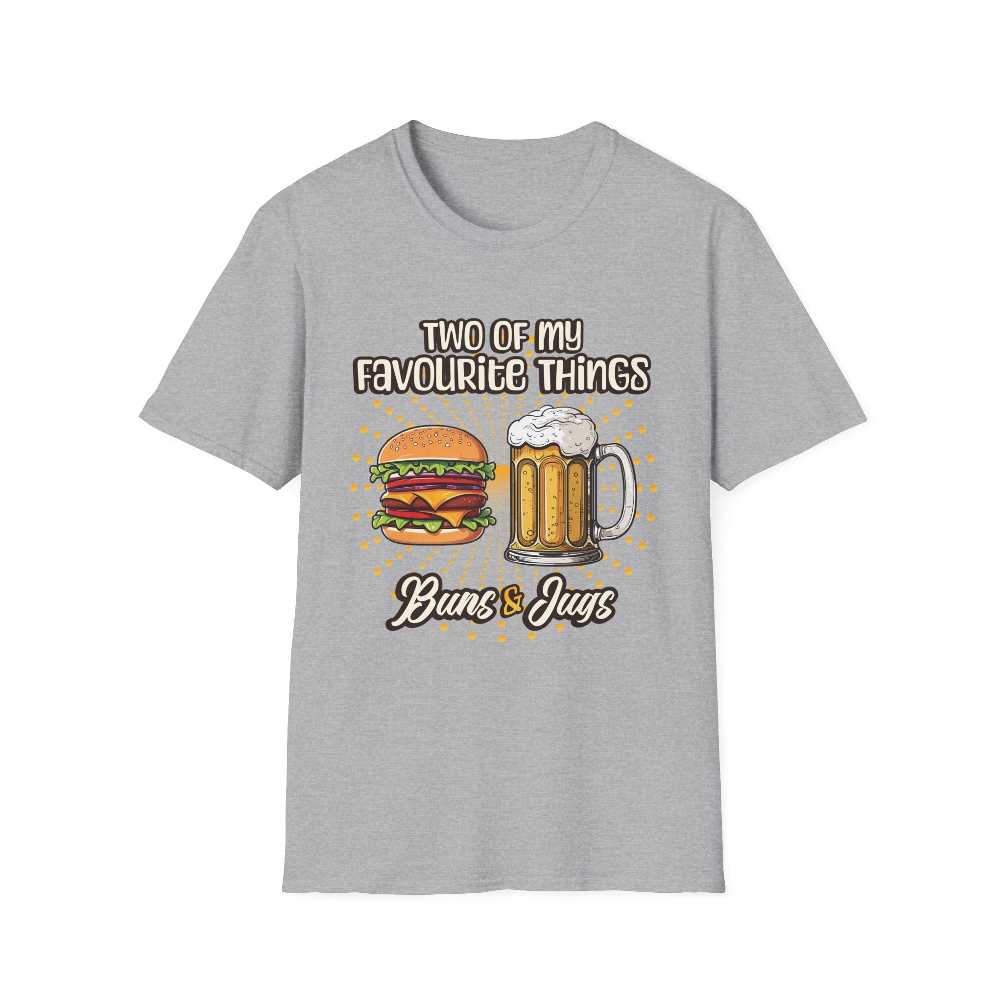 Two Of My Favourite Things Buns and Jugs Funny Custom T-Shirt - Style Circus