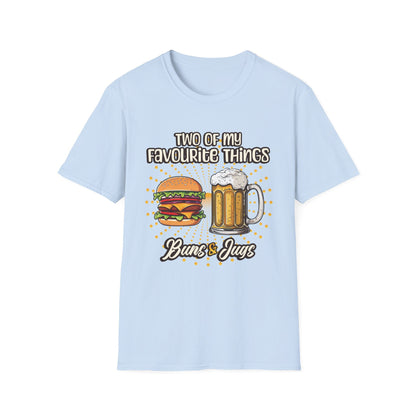 Two Of My Favourite Things Buns and Jugs Funny Custom T-Shirt - Style Circus