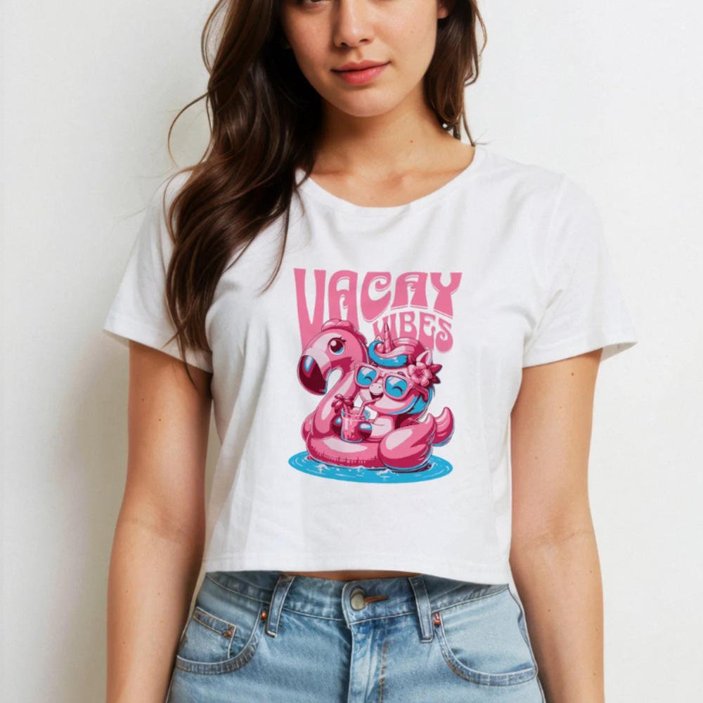 Vacation Vibes Crop Tee - Style Circus