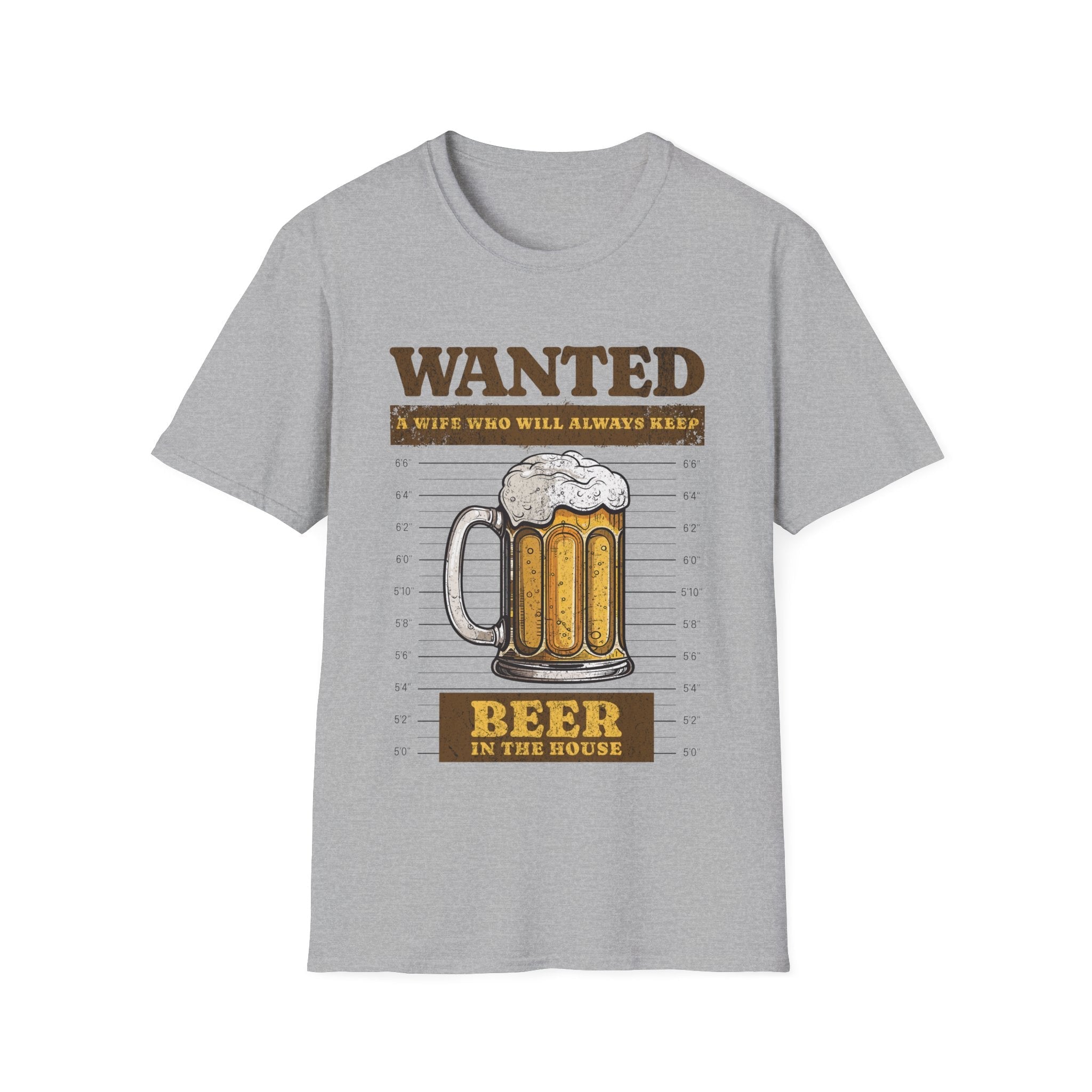 Wanted Beer In The House Funny Custom T-Shirt - Style Circus