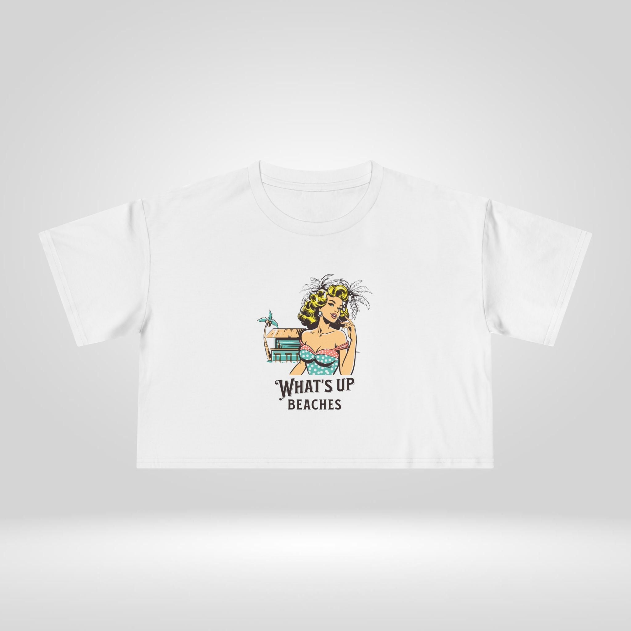 What's Up Beaches Crop Tee - Style Circus