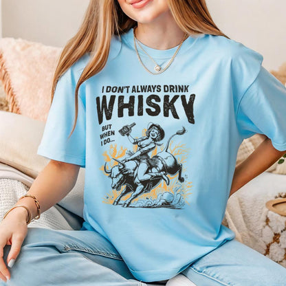 Whiskey Drinking Cowgirl T-Shirt - Style Circus